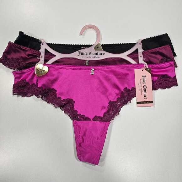 Juicy Couture 3 Pack Thongs - Picture 1 of 10